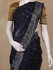 Navy Blue Geometric Woven Kota Cotton Saree