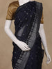 Navy Blue Geometric Woven Kota Cotton Saree