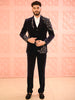 Navy Blue Heavy Beads Embroidered Design Velvet Men's Suit with Matching Pant