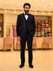 Navy Blue Heavy Beads Embroidered Design Viscose Men's Wedding Suit with Matching Pant