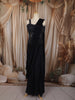 Navy Blue Heavy Kartana Embroidered Design Georgette Indo Western Ready To Wear Saree