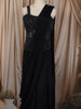 Navy Blue Heavy Kartana Embroidered Design Georgette Indo Western Ready To Wear Saree
