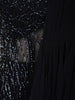 Navy Blue Heavy Kartana Embroidered Design Georgette Indo Western Ready To Wear Saree
