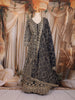 Navy Blue Heavy Sequins Embroidered Design Net Lehenga With Long Jacket