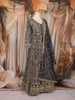 Navy Blue Heavy Sequins Embroidered Design Net Lehenga With Long Jacket