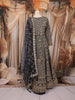 Navy Blue Heavy Sequins Embroidered Design Net Lehenga With Long Jacket