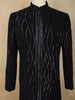 Navy Blue Heavy Sequins Embroidered Design Polynosic Indo Western Men's Sherwani Set