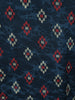 Navy Blue Ikat Printed Cotton Straight Cut Kurti