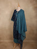 Navy Blue Ikat Printed Design Cotton Salwar Suit with Dupatta