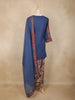 Navy Blue Kashmiri Style Floral Embroidered Cotton Salwar Suit with Dupatta