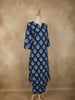Navy Blue Paisley Butta Design Cotton Co-Ord Set