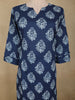 Navy Blue Paisley Butta Design Cotton Co-Ord Set