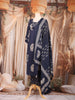 Navy Blue Paisley Designed Cotton Salwar Suit
