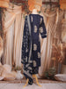 Navy Blue Paisley Designed Cotton Salwar Suit