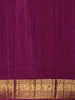 Navy Blue Peacock Woven Pure Kanchipuram Silk Saree With Contrast Border - Diadem