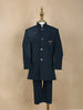 Navy Blue Polyester Lion Sequins Designed Sherwani And Pant Set