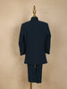 Navy Blue Polyester Lion Sequins Designed Sherwani And Pant Set