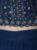 Navy Blue Sequins and Beads Embroidered Design Georgette Indo-Western Skirt Top