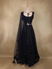 Navy Blue Sequins and Beads Embroidered Design Net Lehenga With Net Dupatta