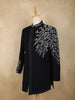Navy Blue Sequins and Beads Embroidered Design Polynosic Sherwani Suit