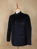 Navy Blue Sequins and Beads Embroidered Design Velvet Men’s Suit