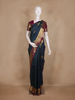 Navy Blue Small Butta Woven Kanchipuram Silk Saree