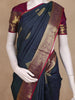 Navy Blue Small Butta Woven Kanchipuram Silk Saree