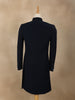 Navy Blue Solid Design Jacquard Indo-Western Sherwani