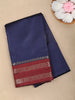 Navy Blue Solid Design Soft Silk Fancy Wear Saree