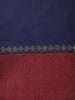 Navy Blue Solid Design Soft Silk Fancy Wear Saree with Contrast Border