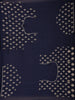Navy Blue Solid Designed Satin Saree With Scalloped Border