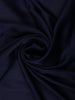 Navy Blue Solid Designed Satin Saree With Scalloped Border