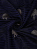 Navy Blue Striped Butta Design Semi Banarasi Saree