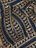 Navy Blue Striped Design Georgette Readymade Blouse - Diadem