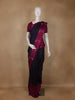 Navy Blue Striped Woven Pure Kanchipuram Silk Saree With Contrast Pallu
