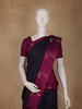 Navy Blue Striped Woven Pure Kanchipuram Silk Saree With Contrast Pallu