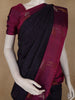 Navy Blue Striped Woven Pure Kanchipuram Silk Saree With Contrast Pallu