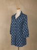 Navy Blue Stripes Design Cotton Top