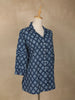Navy Blue Stripes Design Cotton Top