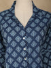 Navy Blue Stripes Design Cotton Top