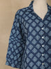 Navy Blue Stripes Design Cotton Top