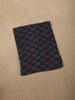 Navy Blue Traditional Leaf Printed Design Cotton Unstitched Salwar Material with Dupatta