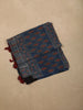 Navy Blue Traditional Leaf Printed Design Cotton Unstitched Salwar Material with Dupatta