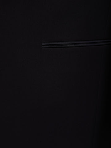 Navy Blue Viscose Men's Suit with Embellished Shawl Collar - Diadem