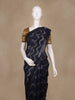 Navy Blue Zigzag Design Kota Cotton Saree