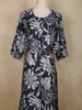 Navy Floral Printed Design Cotton Kurti
