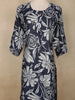 Navy Floral Printed Design Cotton Kurti