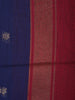 Navy Blue Floral Butta Fancy Cotton Saree - Diadem