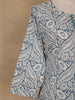 Navy Blue Floral Design Printed Cotton Salwar Suit - Diadem