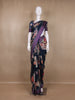 Navy Blue Floral Design Printed Kota Cotton Saree - Diadem